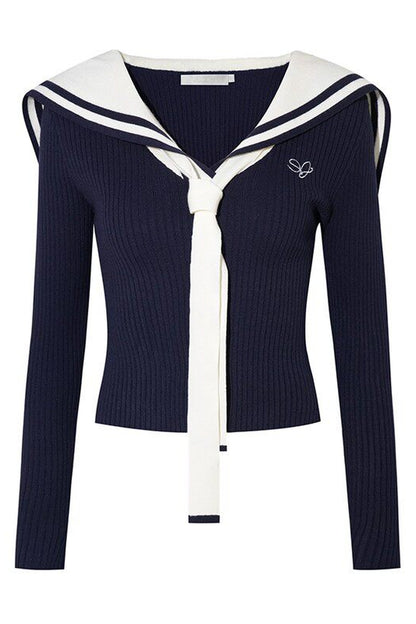 Sailor Collar Knit Sweater