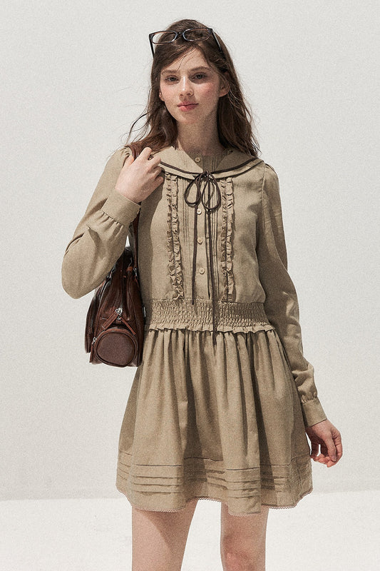 Lyocell Sailor Collar Dress