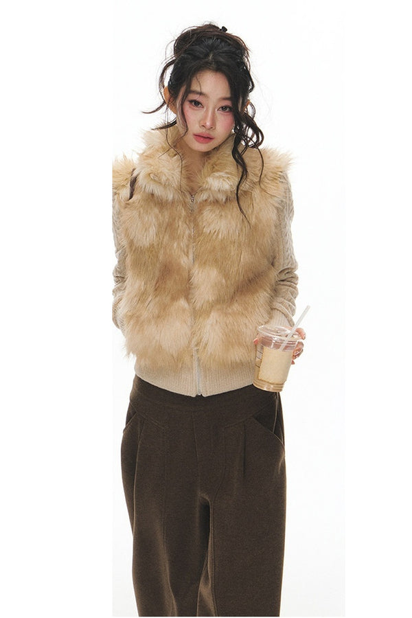 Eco-Fur Vest and Pants Set-Up