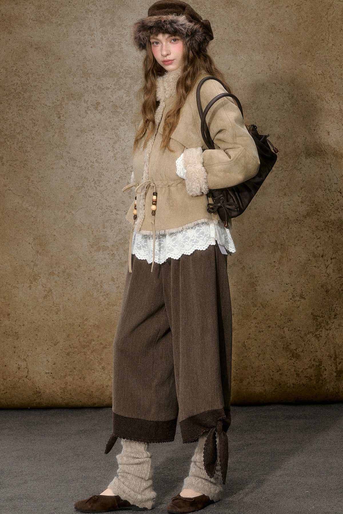 Retro Wide-Leg Cropped Pants