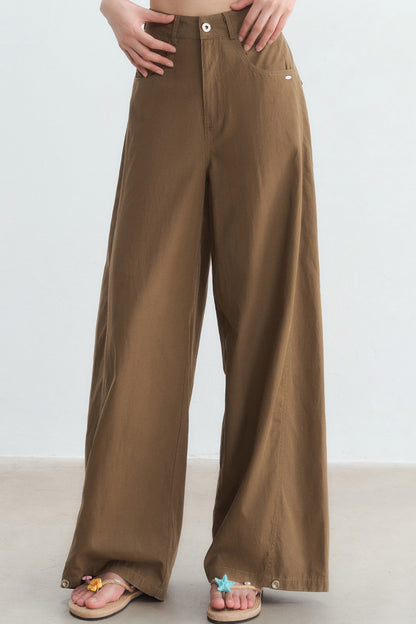 High-Waisted Wide-Leg Cargo Pants