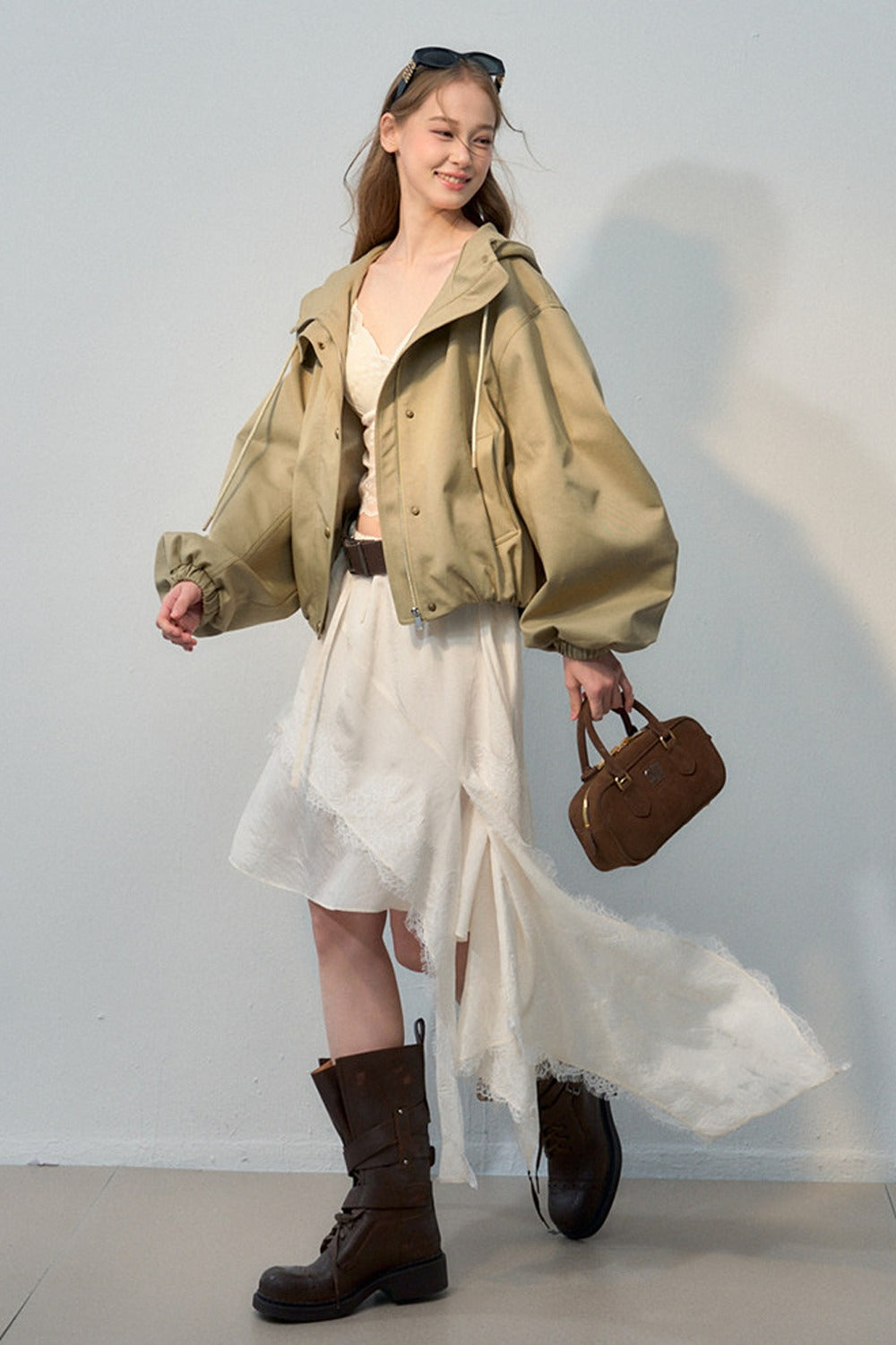Loose Hooded Short Jacket