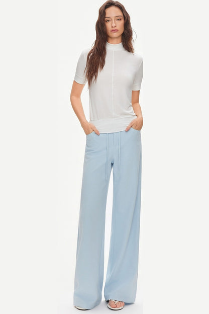Drawstring Wide-Leg Trousers