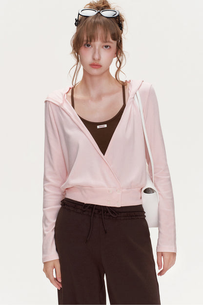 Cross V-Neck Layered Top