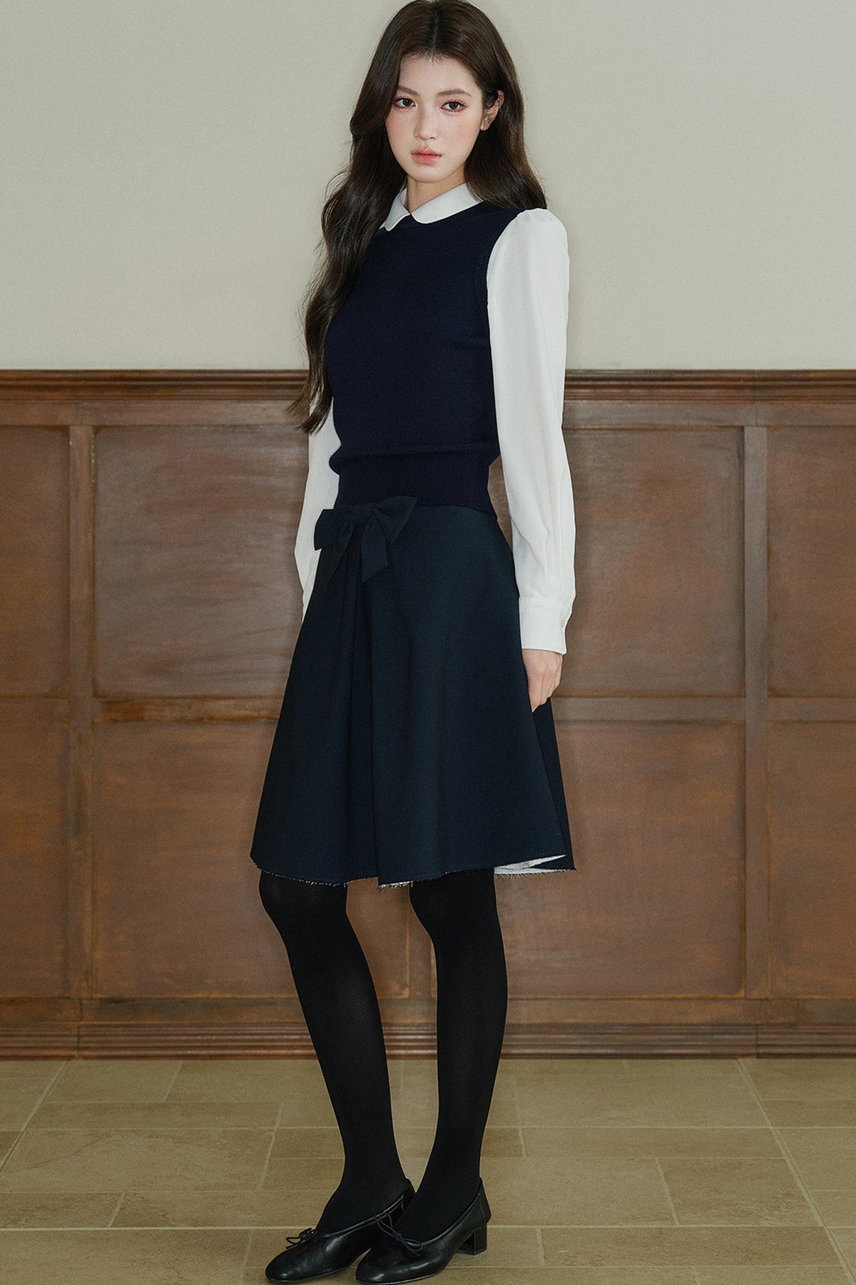 Acetic Acid Doll Collar Long-Sleeved Shirt