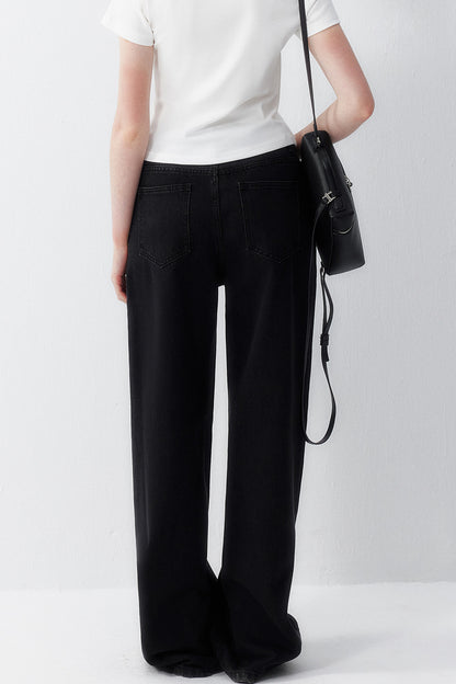 Gray Wide-Leg Jeans