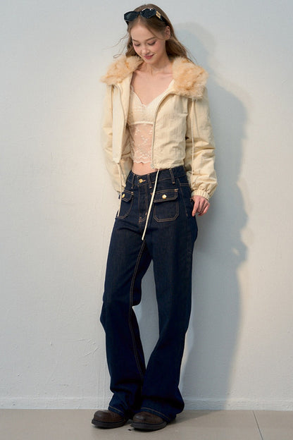 High-Waisted Wide-Leg Jeans