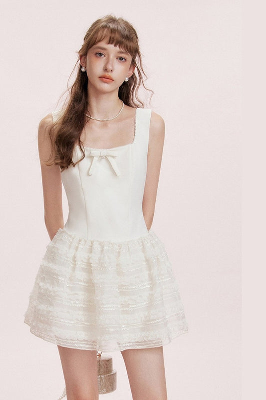 Moonlight White A-Line Dress