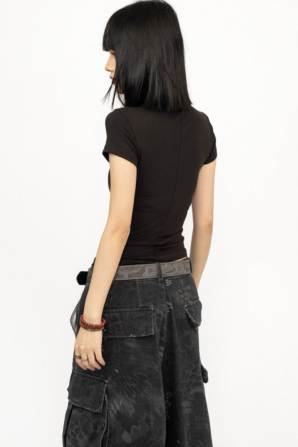 Retro Letter Print T-Shirt