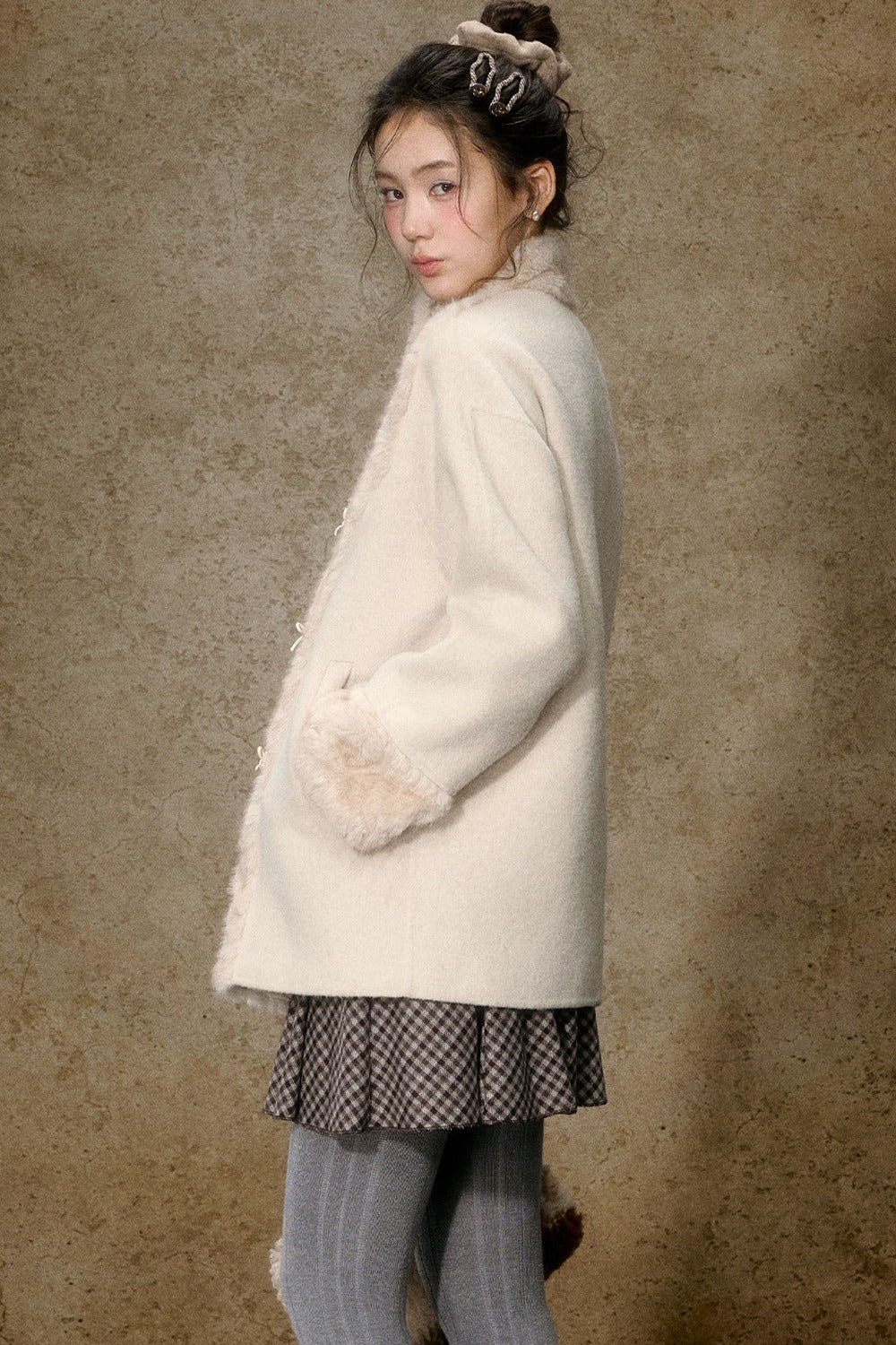 Mid-Length Double-Sided Woolen Jacket