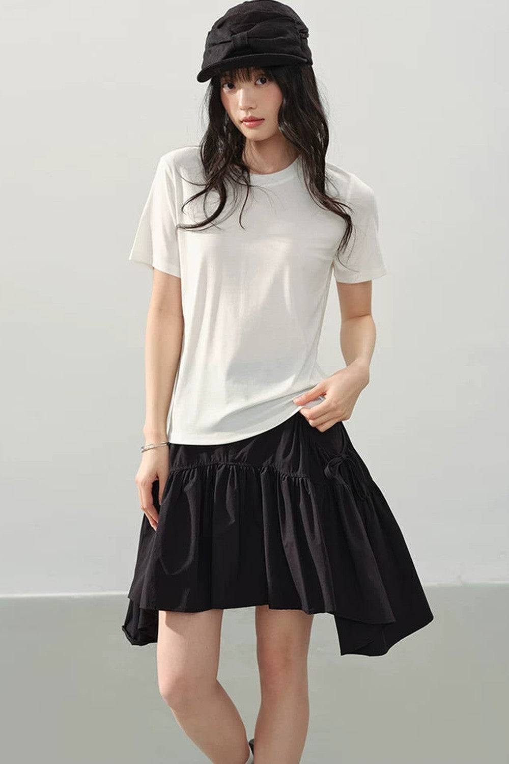 Irregular A-Line Mini Skirt