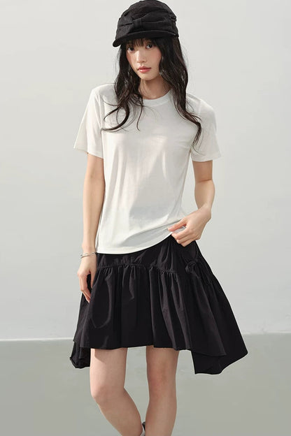 Irregular A-Line Mini Skirt