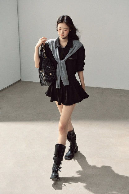 Night Whisper Shirt, Skirt Two-Piece and Jacket Set-Up