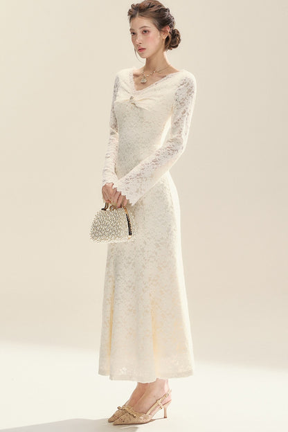 Pink Coat and Long Dress Set-Up