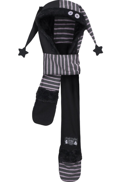 Detachable Horns Clown Scarf Hat And Gloves