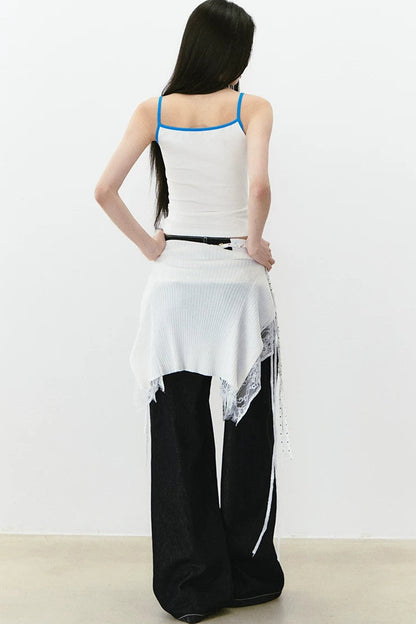Color-Block Letter Print Camisole
