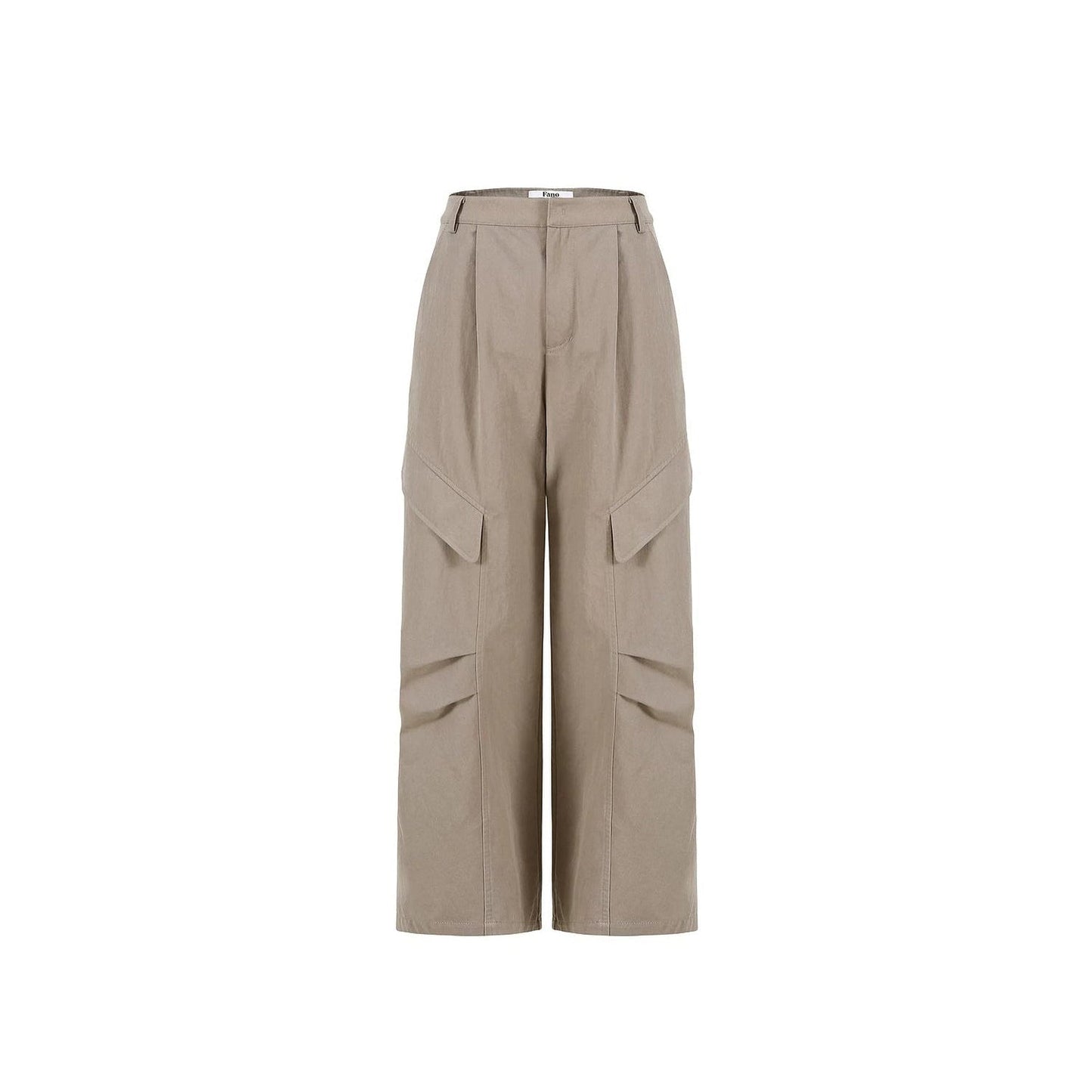 Pantaloni a gamba larga a vita alta