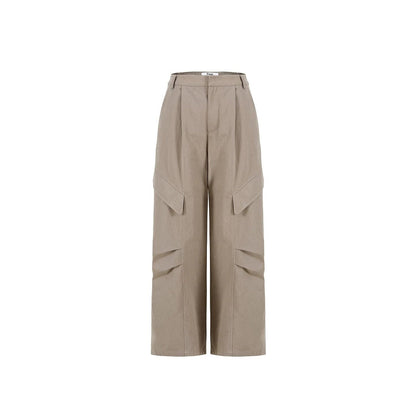 Pantaloni a gamba larga a vita alta