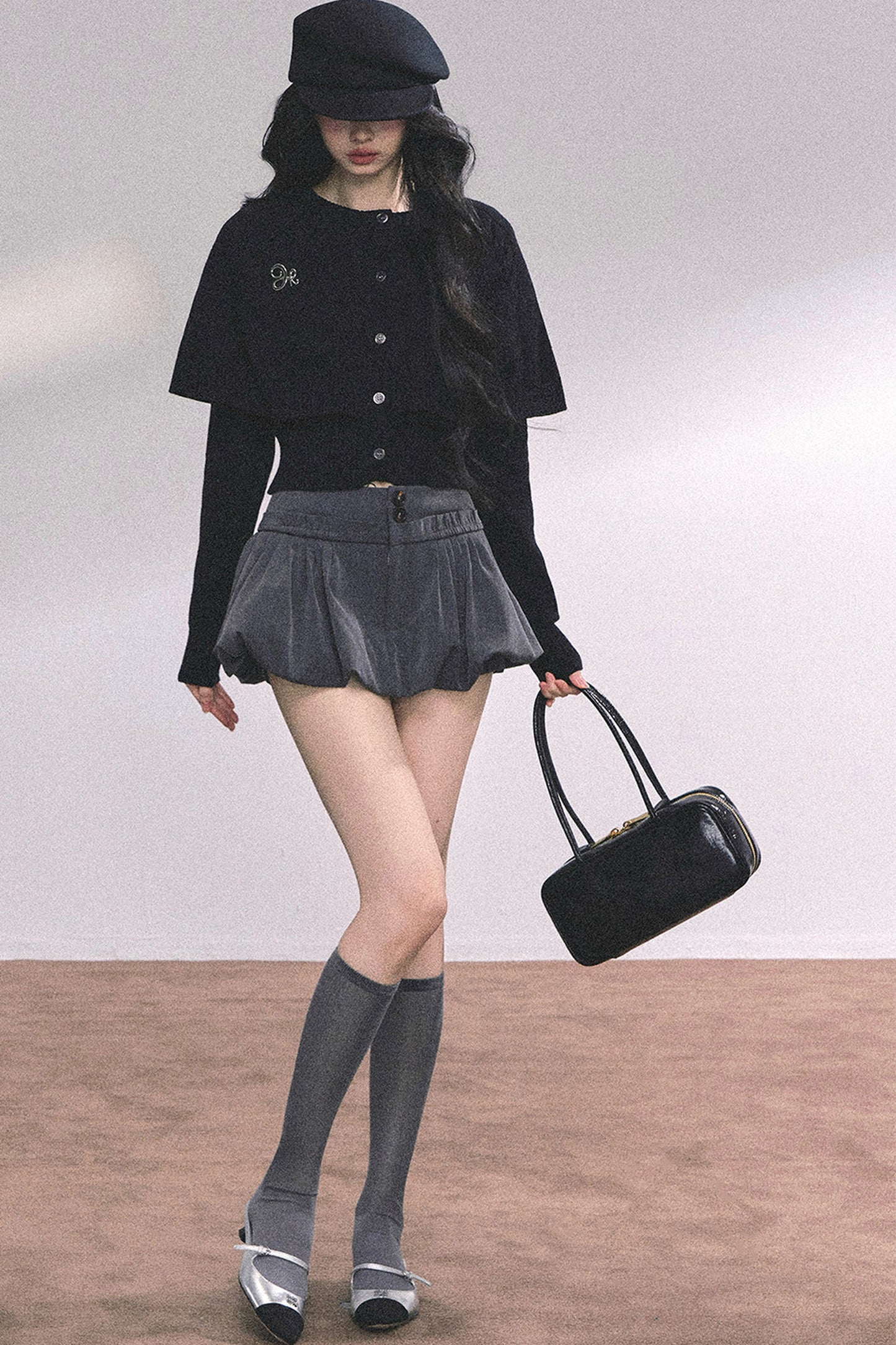 Knitted Cable Cape Sweater