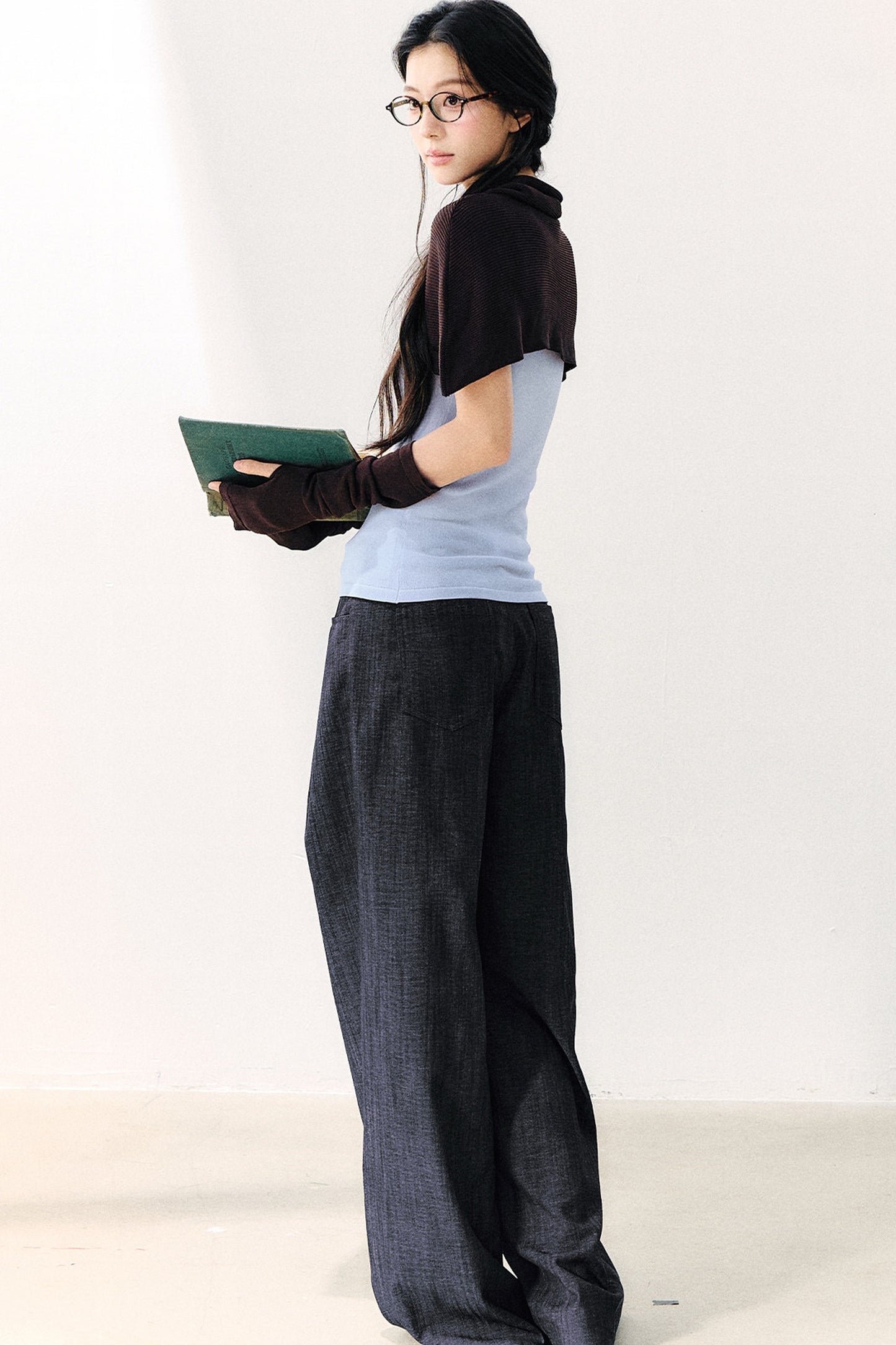 Detachable Shawl Knit Top Set-Up