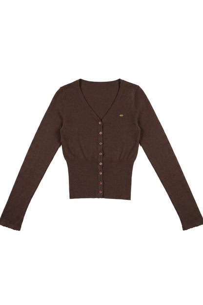 V-Neck Knit Cardigan And Vest Set-Up