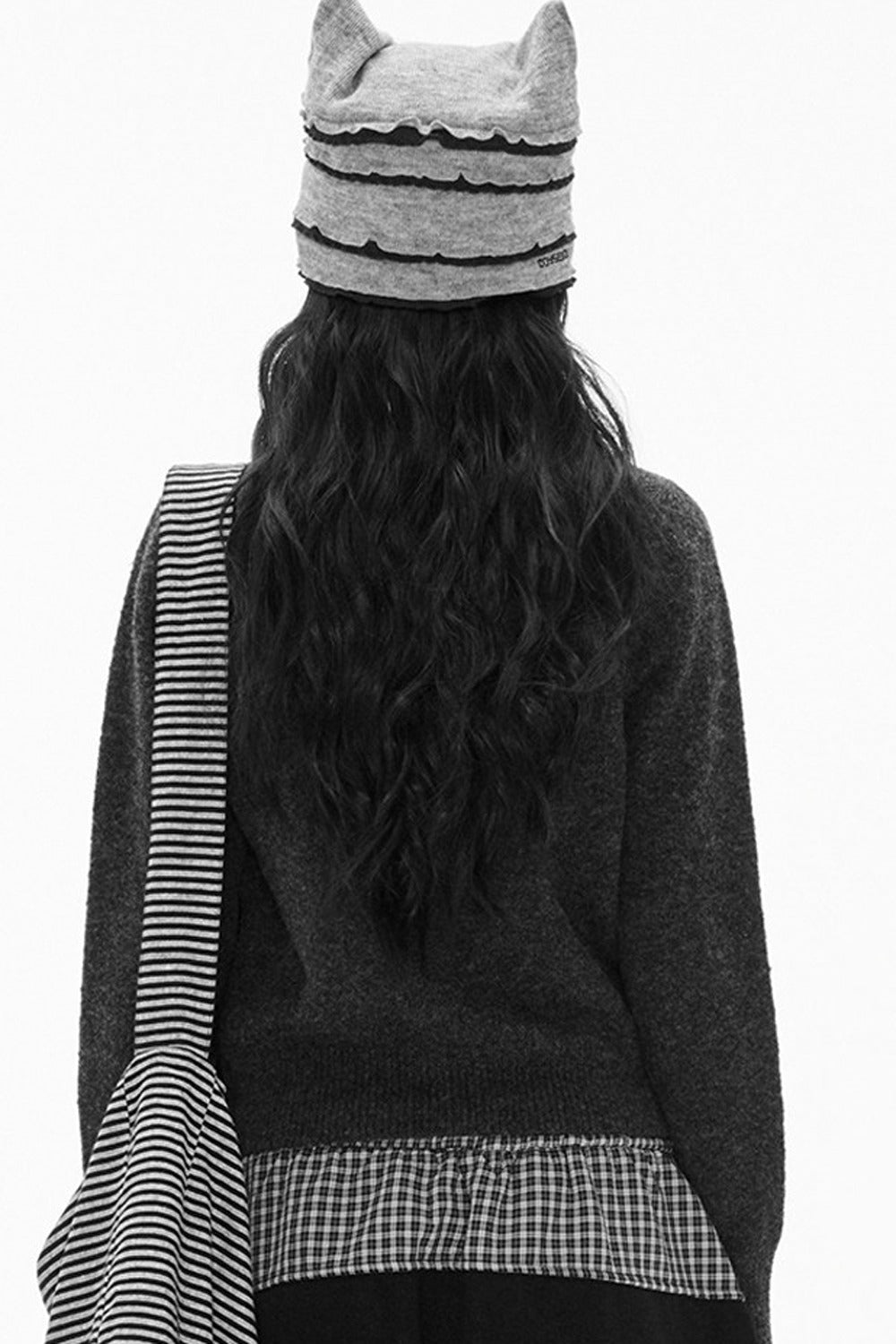 Patchwork Doll Collar Pullover Sweater