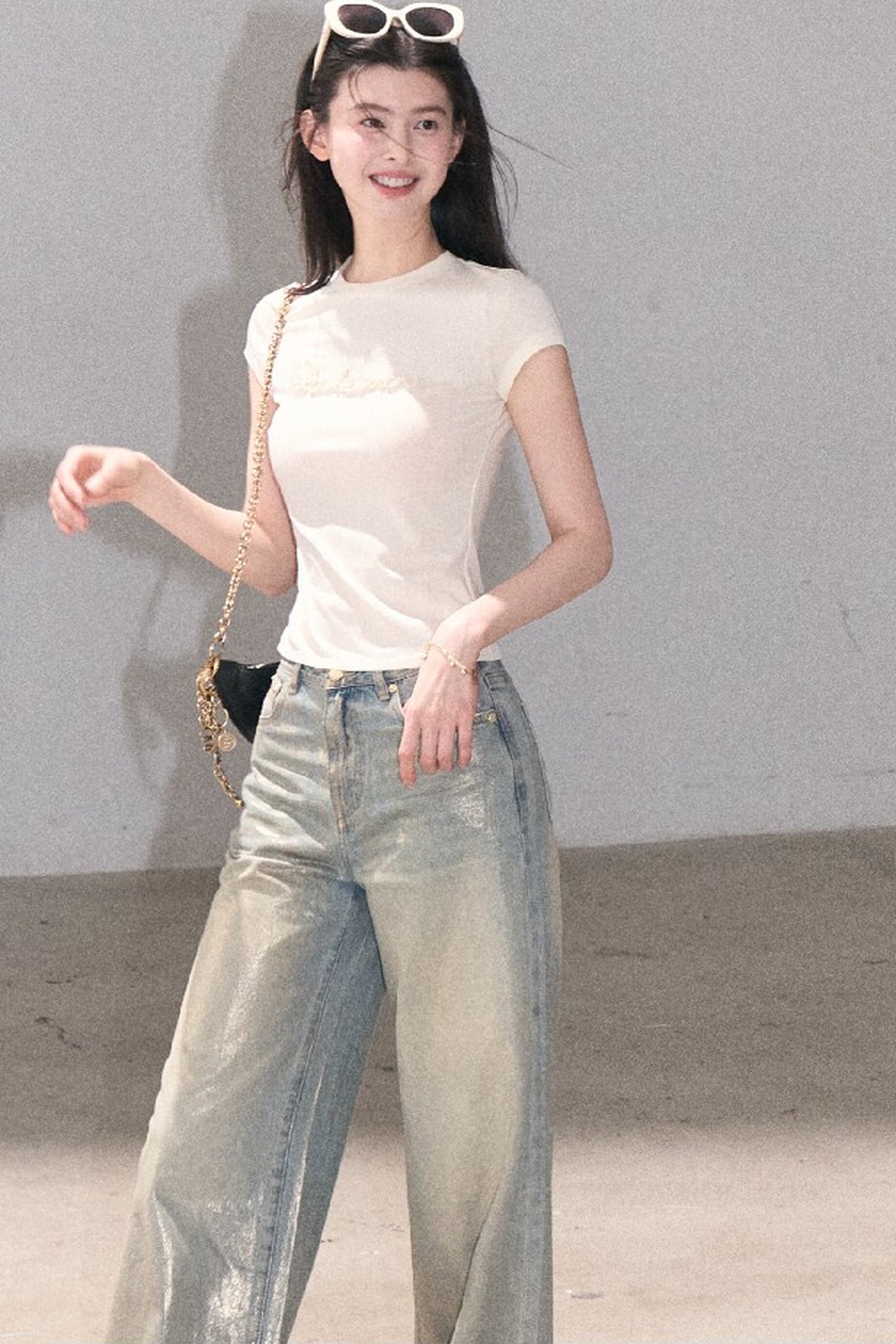 Retro Gradient Cotton Jeans