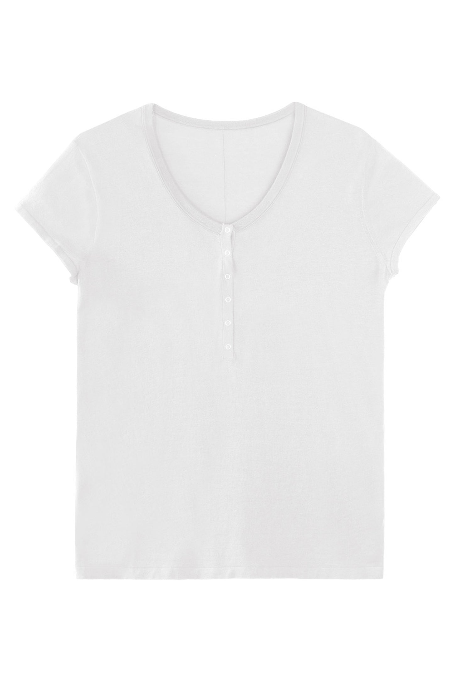 Maglia Henley a maniche corte in fibra di cellulosa rigenerata