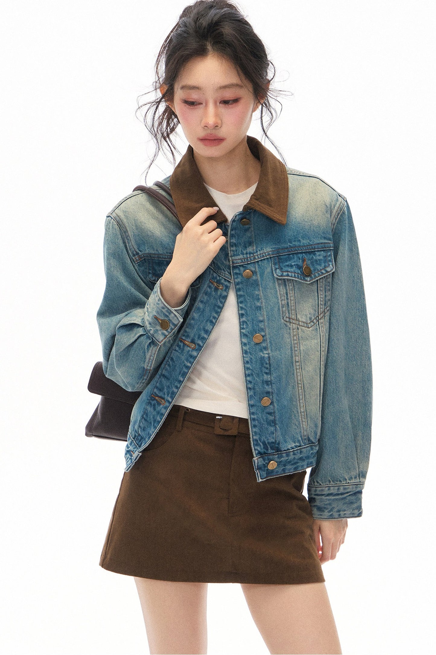 Blue Vintage Denim Jacket and Skirt Set-Up