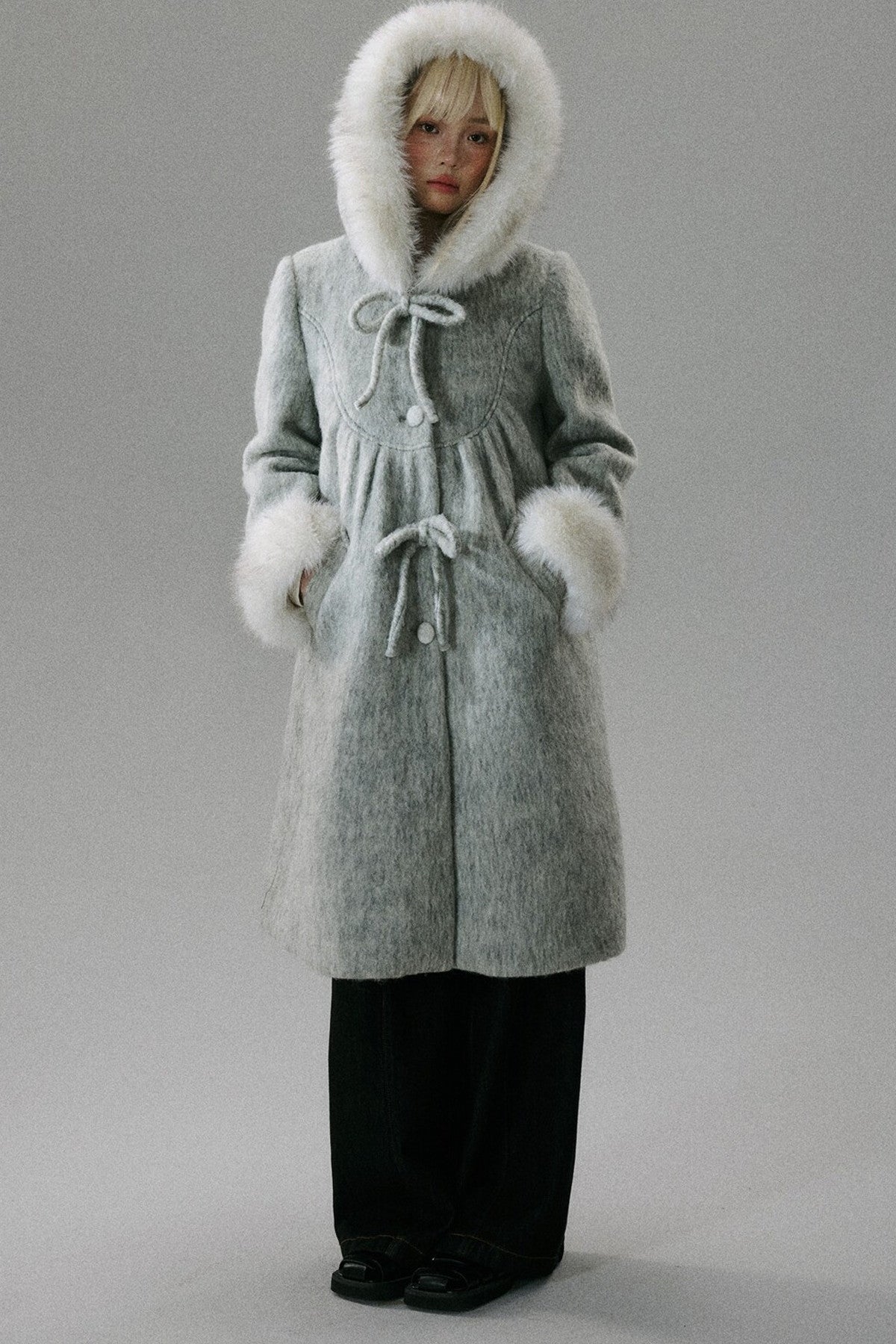 Honeysuckle Water Ripple Wool Cape