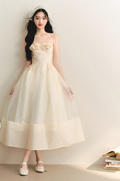 Robe bustier florale faite main