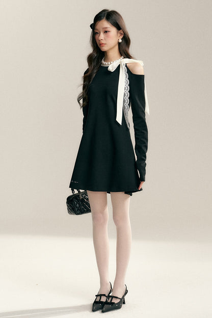 Black Lace Off-Shoulder Dress