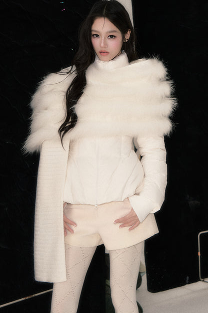 Lightweight White Duck Down Jacket Set-Up