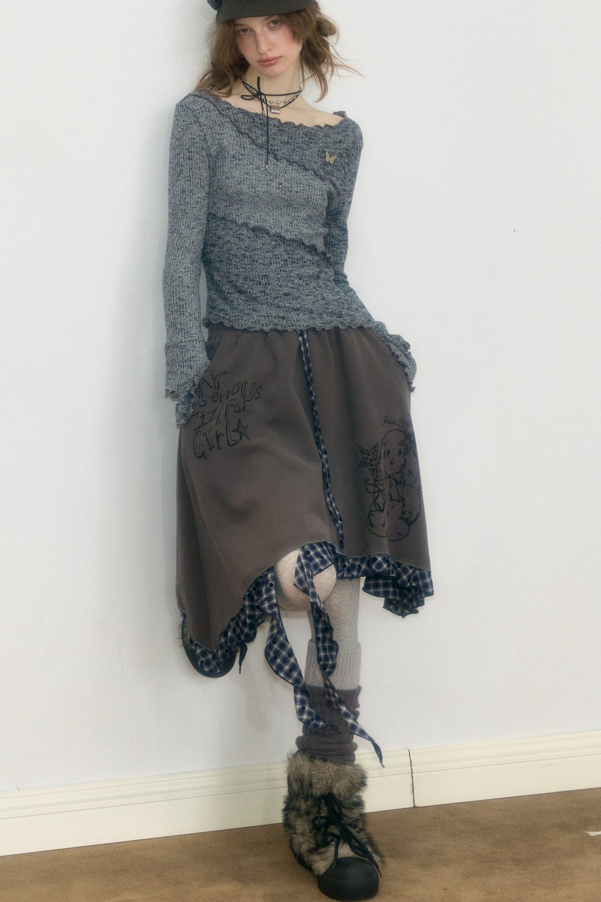Ruffled Bell Sleeve Knit Top