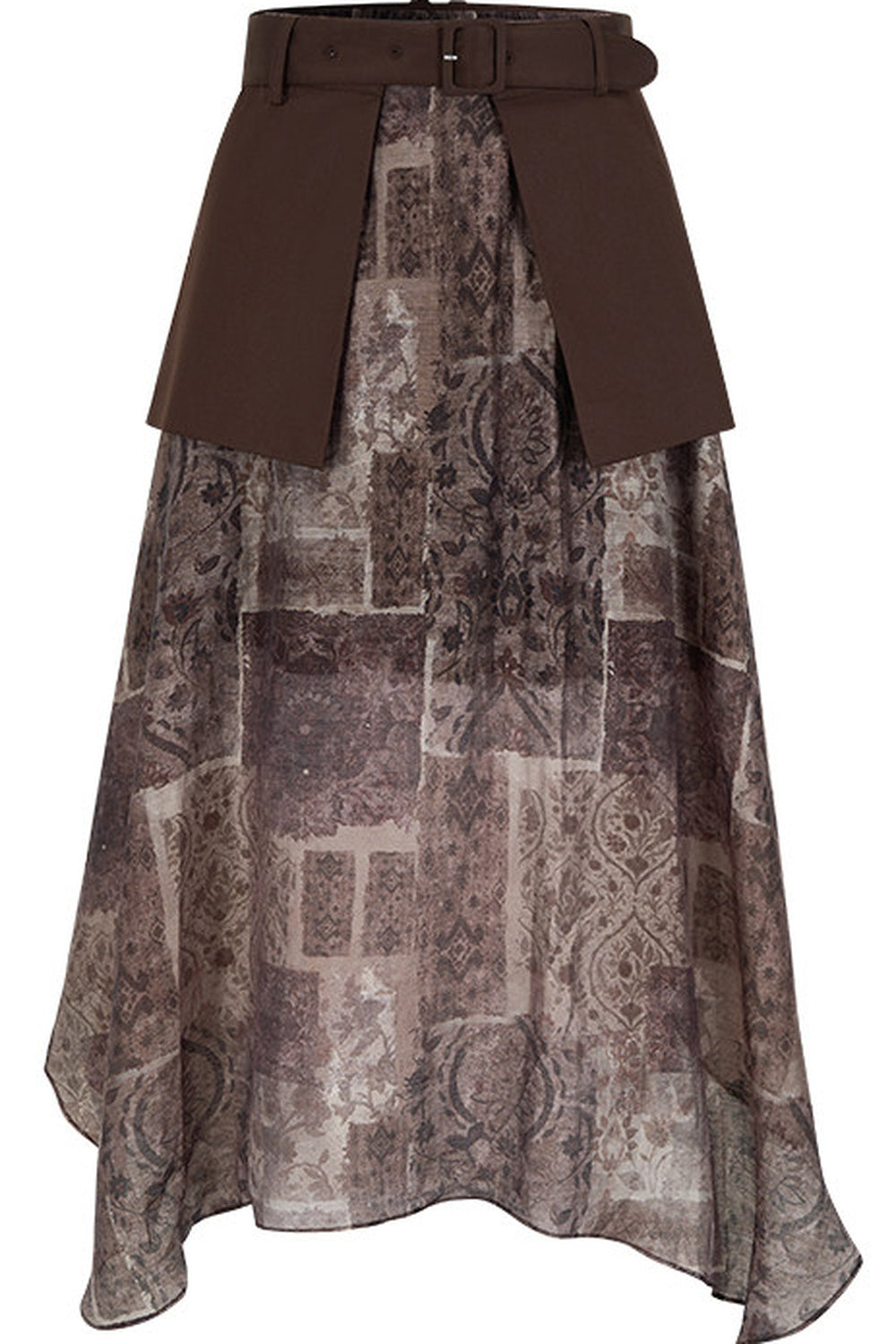 Tencel Detachable Panel A-Line Skirt