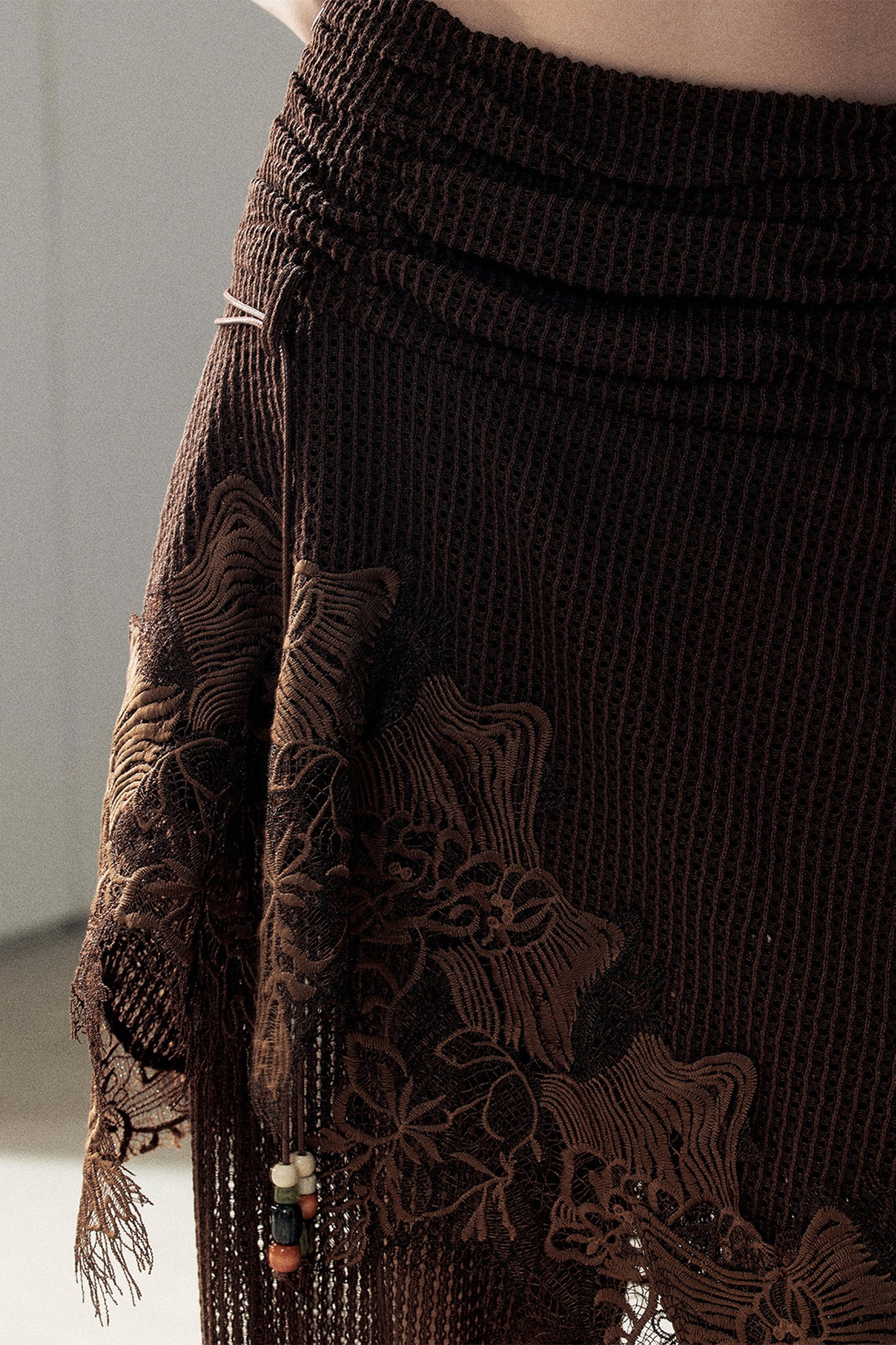 Wasteland pantalon ajouré à jambes larges