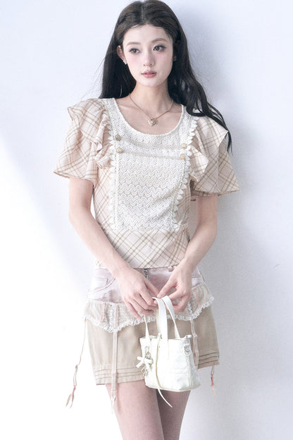 Retro Knit Plaid Dress