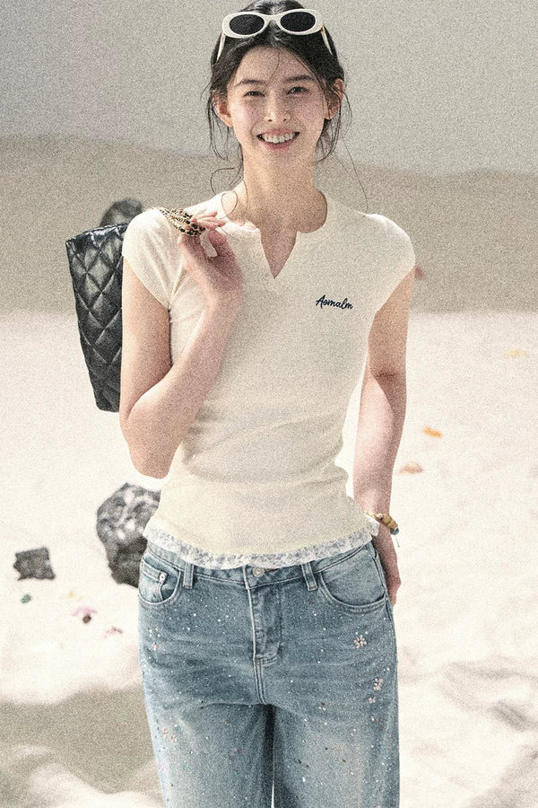 American Lace Two-Piece Top