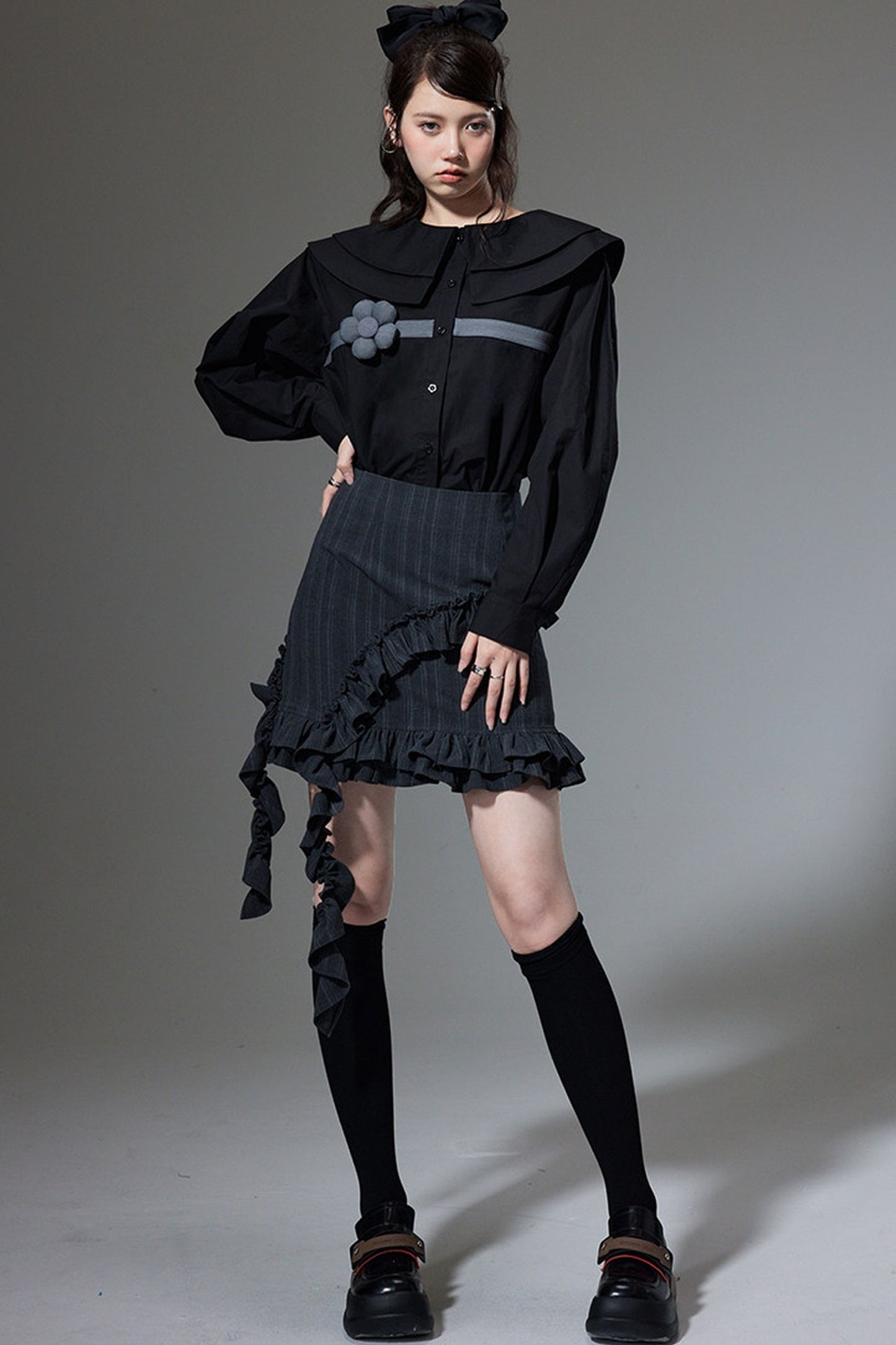 3D Floral Long Sleeve Shirt
