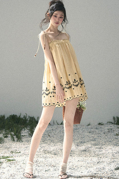 Double-Sided Wave Hem Dress