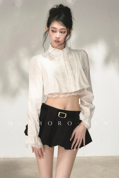 Accordion Pleated Court Blouse