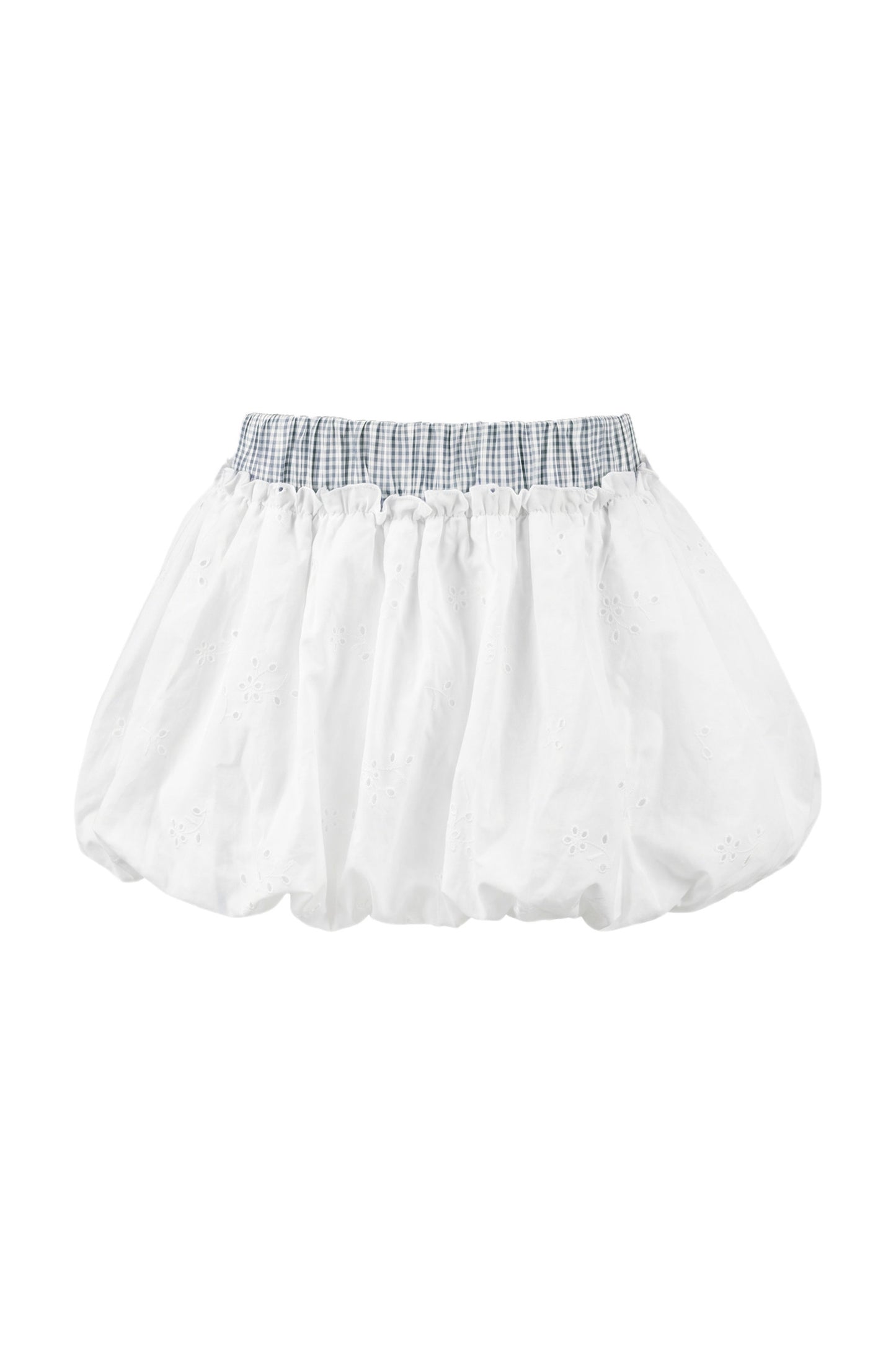 Plaid Lace Spliced Top and Skirt Set