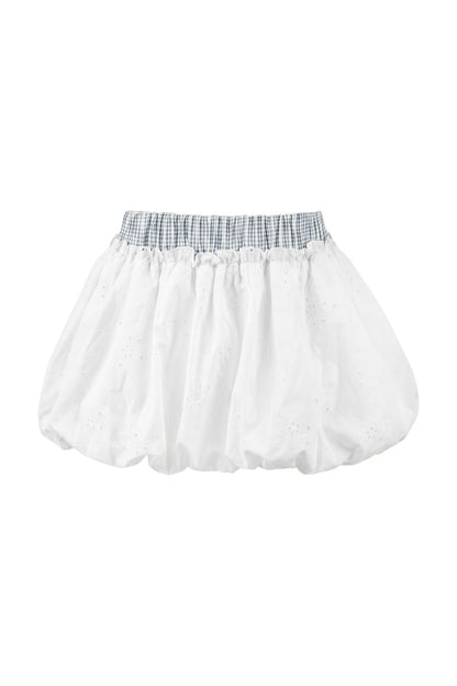 Plaid Lace Spliced Top and Skirt Set