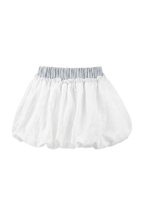 Plaid Lace Spliced Top and Skirt Set