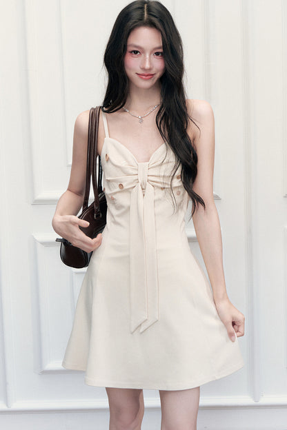 Ruffled Cardigan and V-Neck Dress Set-Up