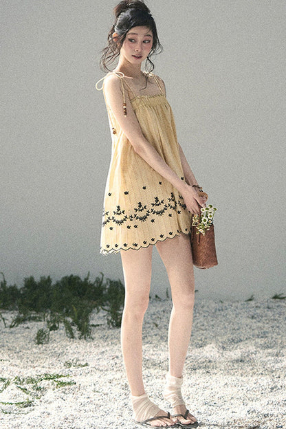 Double-Sided Wave Hem Dress