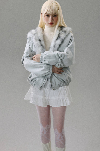 Thick Plush Hooded Jacket