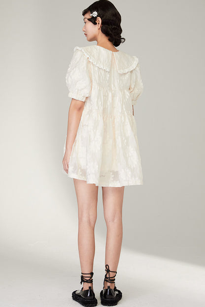 Ruffled Peter Pan Collar Dress