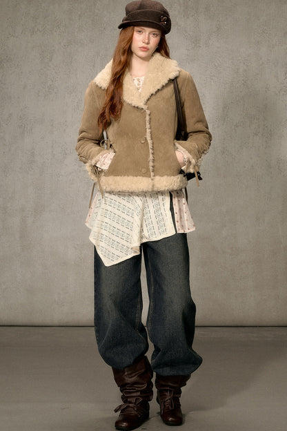 Reversible Suede Lamb Wool Jacket