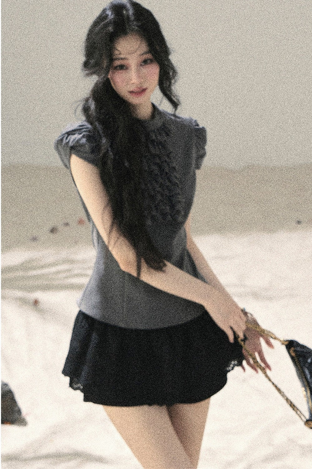French Ruffle Puff Sleeve Top